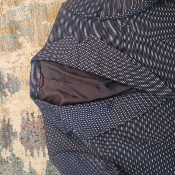 HART SCHAFFNER & MARKS WALLACHS Navy Knit Sports Coat, Blazer SIZE 40 VINTAGE - Picture 11 of 14